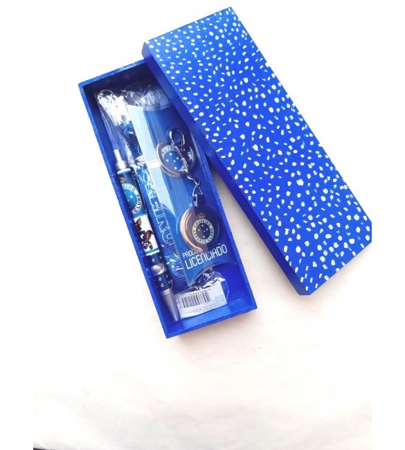 Kit Torcedor cruzeiro 01 caixa MDF com tampa + 01chaveiro +caneta +cordao